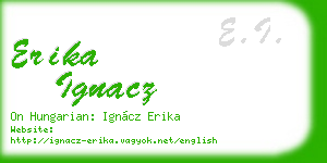 erika ignacz business card